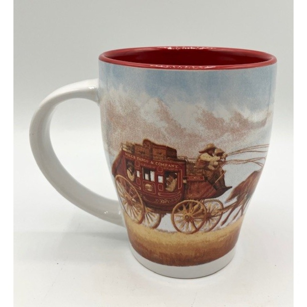 Wells‎ Fargo Stagecoach & Horses Coffee Mug Western/Old West Decor 4.5"H x 3.5"D